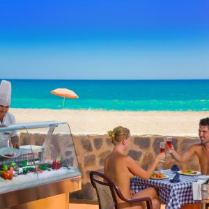 FKK Single Reise ins Hotel Vera Playa Club Vera Spanien - Strandrestaurant