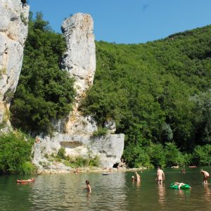 FKK-Urlaub Domaine de la Sablière Frankreich - Baden im Fluß