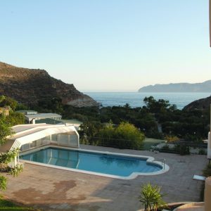 FKK-Urlaub El Portús Cartagena Spanien - kleiner Pool