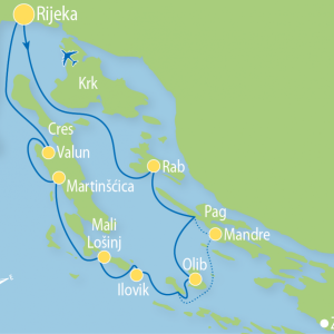 FKK Urlaub mit Miramare Reisen - FKK Kruezfahrt Adria mit MS Planka Route