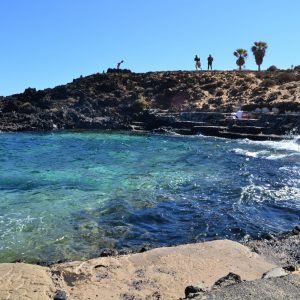FKK-Urlaub Casa Finisterre Lanzarote Kanarische Inseln - Treppe zur Badebucht