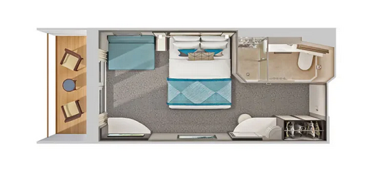 FKK Kreuzfahrt Big Nude Boat 2027 "Norwegian Jewel" mit MIRAMARE REISEN - Kabinen