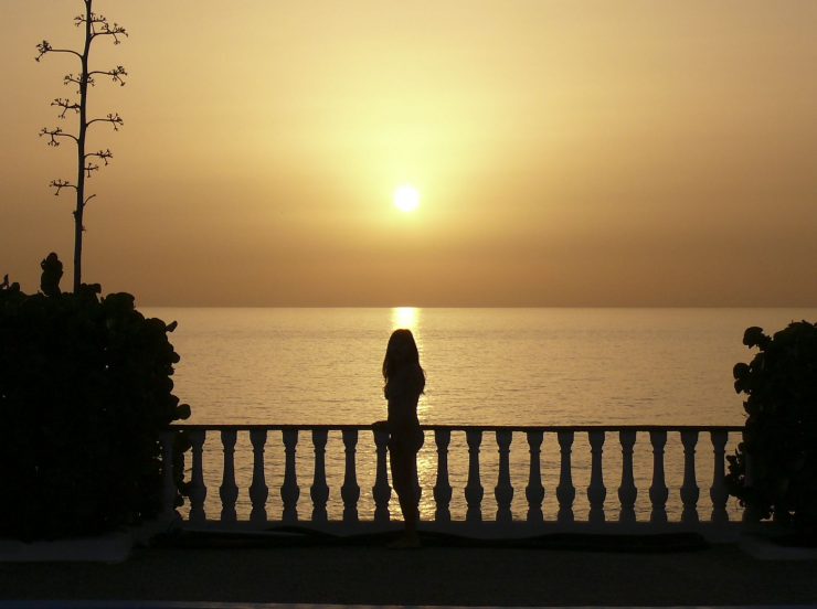 FKK-Urlaub Finca del Mar Charco del Palo Lanzarote - Sonnenuntergang