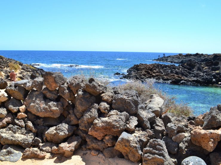 FKK-Urlaub Casa Finisterre Lanzarote Kanarische Inseln - Geschützter Platz oberhalb der Badebucht