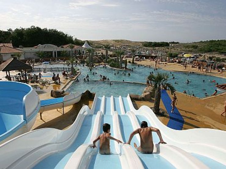 FKK-Urlaub CHM Montalivet Atlantikküste Frankreich - Wasserrutsche