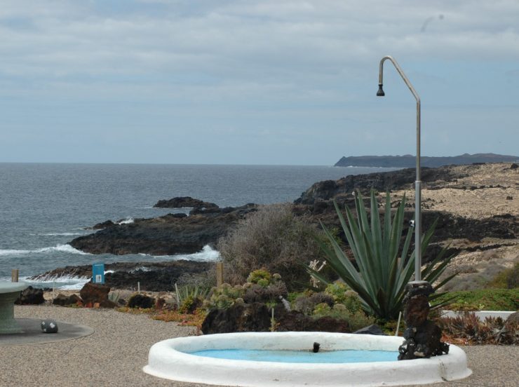 FKK-Urlaub Finca del Mar Charco del Palo Lanzarote - Außendusche