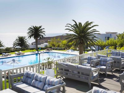 FKK-Urlaub Vritomartis Kreta Griechenland - Terrasse und Pool