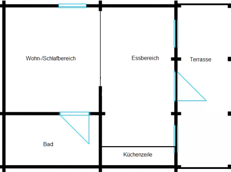 FKK-Urlaub mit MIRAMARE REISEN - Rosenfelder Strand - Grundriss FH 2 / 3